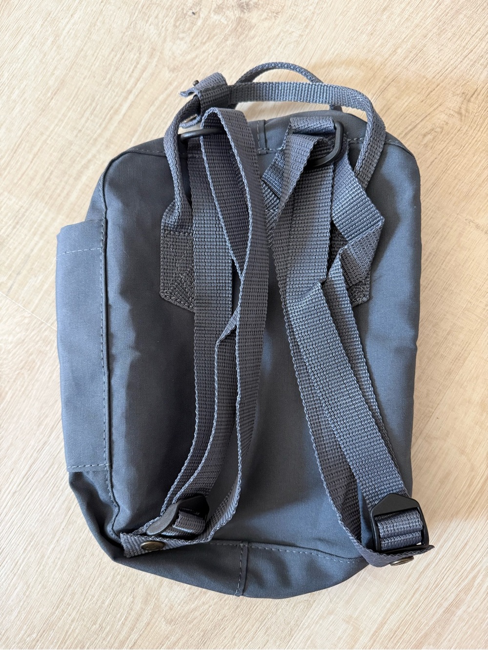 Fjallraven Kanken Mini Backpack in Black with Red Logo - Picture 2 of 3